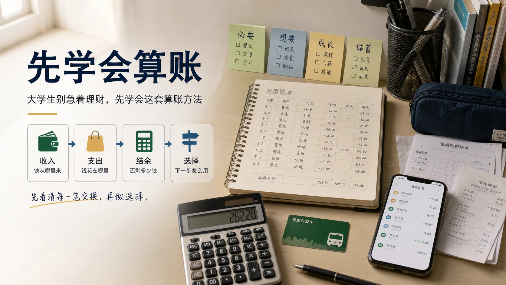 大学生别急着理财，先学会这套算账方法