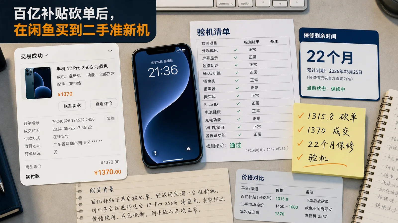 百亿补贴砍单后，我怎么用 1370 买到一台二手准新机