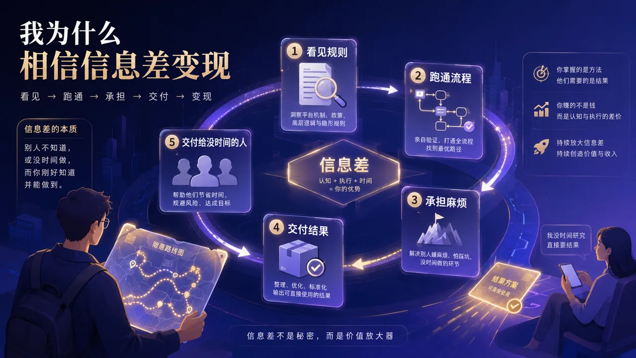 信息差不是割韭菜：普通人怎么靠流程赚钱